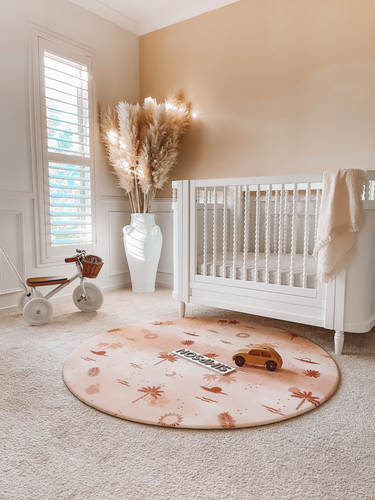Summer Vibes Kids Padded Play Mat - Round